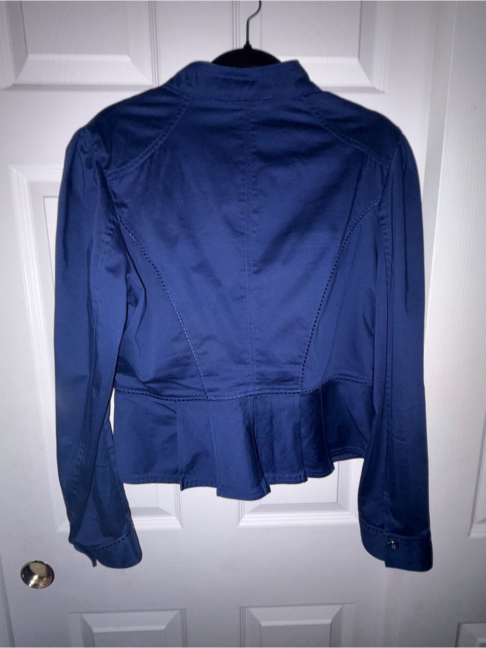 White House Black Market Royal Blue Peplum Blazer - Picture 3 of 3